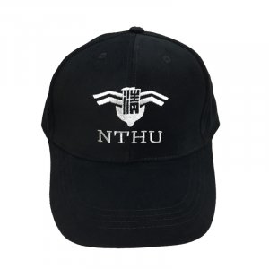 【團購商品，50頂起做】NTHU校徽款棒球帽_黑