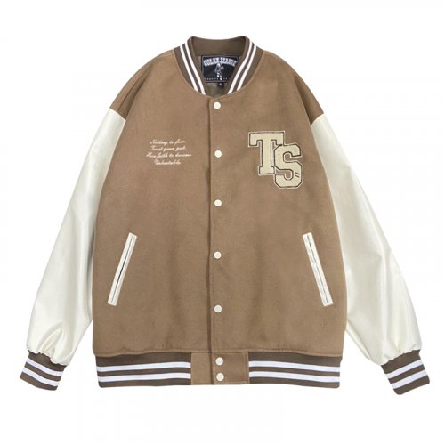 【限量現貨，售完不補】NTHU清大美式經典棒球外套_蜂蜜拿鐵