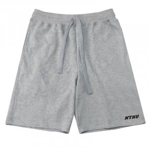 【團購商品,10件起做】NTHU休閒有型棉短褲_黑/灰(可混色)