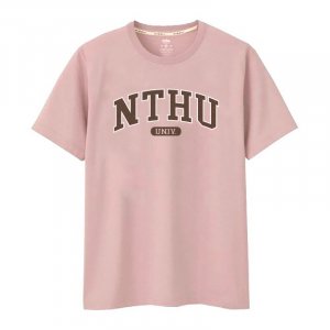 【2024新品上市】NTHU美式經典純棉短T_乾燥玫瑰粉