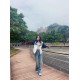 NTHU率性滑面棒球外套_藍白撞色