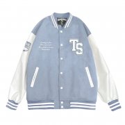 【限量現貨，售完預購】NTHU清大美式經典棒球外套_濛霧灰藍