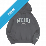 【熱銷新品】NTHU立體毛巾繡落肩帽T_摩卡灰