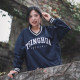 NTHU美式電繡滑面V領大學T_深藍