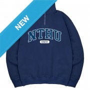 【2025新品上市】NTHU經典款美式立領拉鍊大學T_深藍