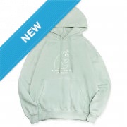 【少量現貨，售完不補】NTHU冬日輕甜系落肩帽T_熊貓款_薄荷綠