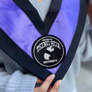 NTHU精緻刺繡畢業領巾_熊貓款