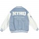 【限量現貨，售完預購】NTHU清大美式經典棒球外套_濛霧灰藍(兒童版)