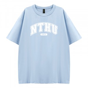 【少量現貨，售完不補】NTHU好涼的寬版短T_蘇打冰(藍)