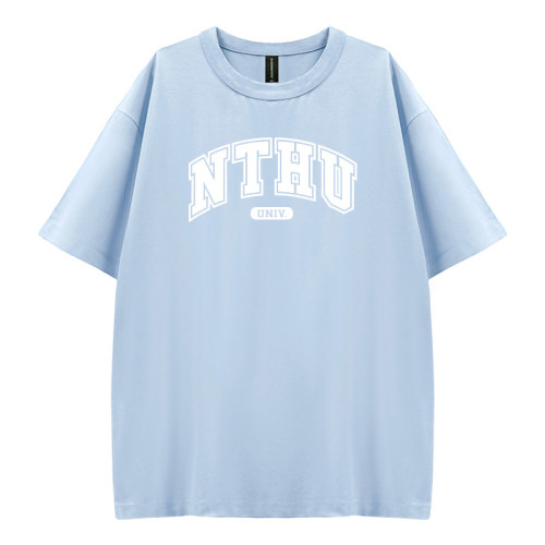 【最後7件2L，售完不補】NTHU好涼的寬版短T_蘇打冰(藍)