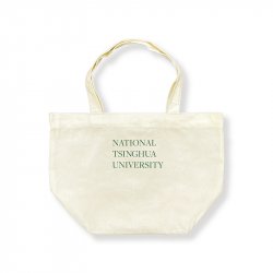 NTHU文青校名寬底帆布托特包_米白