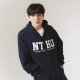 NTHU連帽拉鍊立體貼布繡外套_深藍