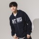 NTHU連帽拉鍊立體貼布繡外套_深藍