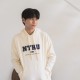 【少量現貨，售完不補】NTHU冬日輕甜系落肩帽T_奶霜白