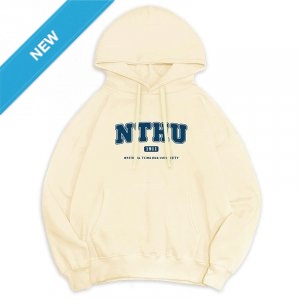 NTHU冬日輕甜系落肩帽T_奶霜白
