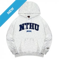 【限量現貨，售完預購】2025 NTHU立體毛巾繡落肩帽T_麻花白