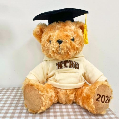 NTHU帽T畢業小熊_2026限定_米白