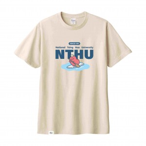 【紫荊小舖限定，限量現貨】dtto friends合作款_NTHU腸太郎純棉短T_奶茶色