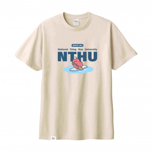 【紫荊小舖限定，限量現貨】dtto friends合作款_NTHU腸太郎純棉短T_奶茶色