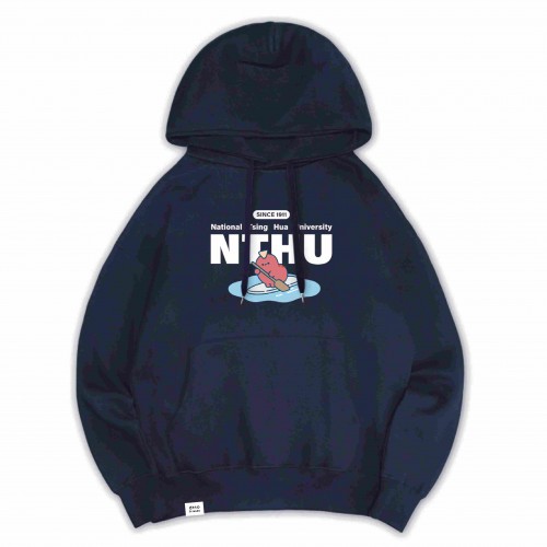 【紫荊小舖限定，限量現貨】dtto friends合作款_NTHU腸太郎落肩帽T_深藍色