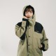 NTHU防潑水拼接OUTDOOR外套_軍綠