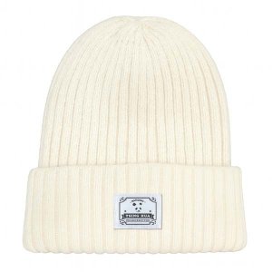 【2025新品上市】NTHU經典織標QQ毛帽_米白