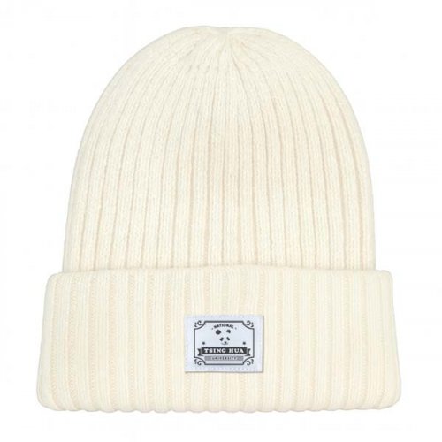 【2025新品上市】NTHU經典織標QQ毛帽_米白