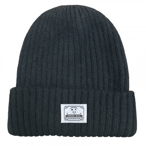 【2025新品上市】NTHU經典織標QQ毛帽_黑