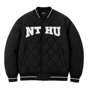 【2025新品上市】NTHU菱格衍縫鋪棉外套_經典黑