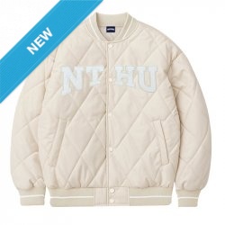 【2025新品上市】NTHU菱格衍縫鋪棉外套_奶油杏