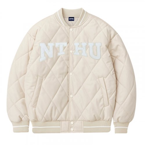 【2025新品上市】NTHU菱格衍縫鋪棉外套_奶油杏 【2025新品上市】NTHU菱格衍縫鋪棉外套_奶油杏
