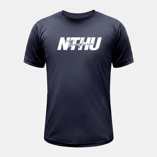 NTHU經典款超細纖維排汗短T_鐵灰