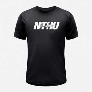 NTHU經典款超細纖維排汗短T_黑