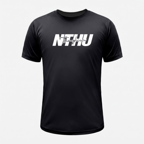 NTHU經典款超細纖維排汗短T_黑