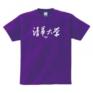 【少量現貨，售完不補】NTHU書法字純棉短T_紫
