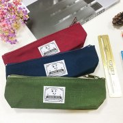 NTHU簡約生活布標船型帆布筆袋_酒紅/丈青/墨綠