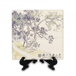 【團購商品，10個起做】清華十景陶瓷吸水杯墊_八角亭