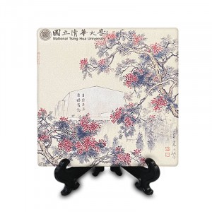 清華十景陶瓷吸水杯墊_禮堂