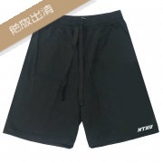 【絕版出清，售完10件起做】NTHU休閒有型棉短褲_黑